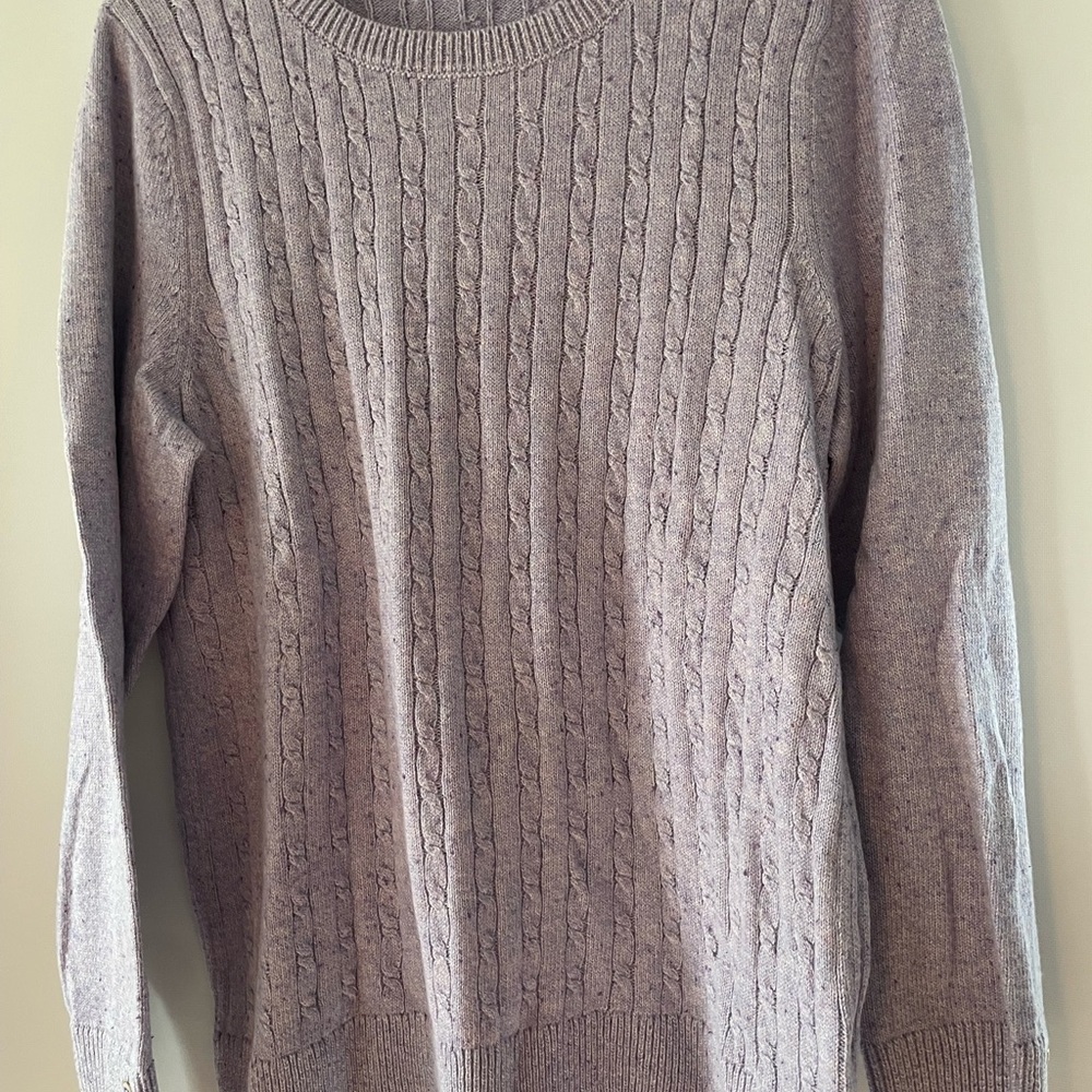 Talbots Lavender Cable Knit Sweater